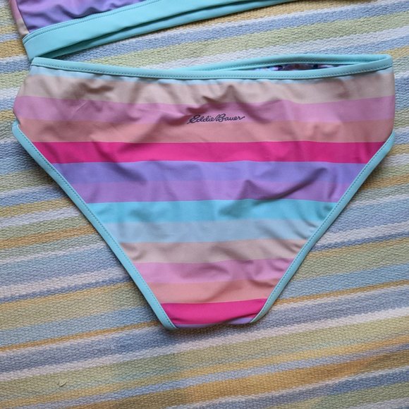⭐ NWOT Eddie Bauer Reversible sporty bikini XL 14/16 - Picture 5 of 12